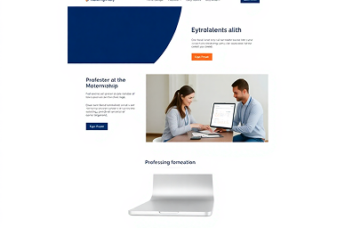 modern education learning platform website with professional navy design